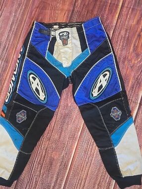 Edge Slim Motocross Pants Youth in Blue and Black